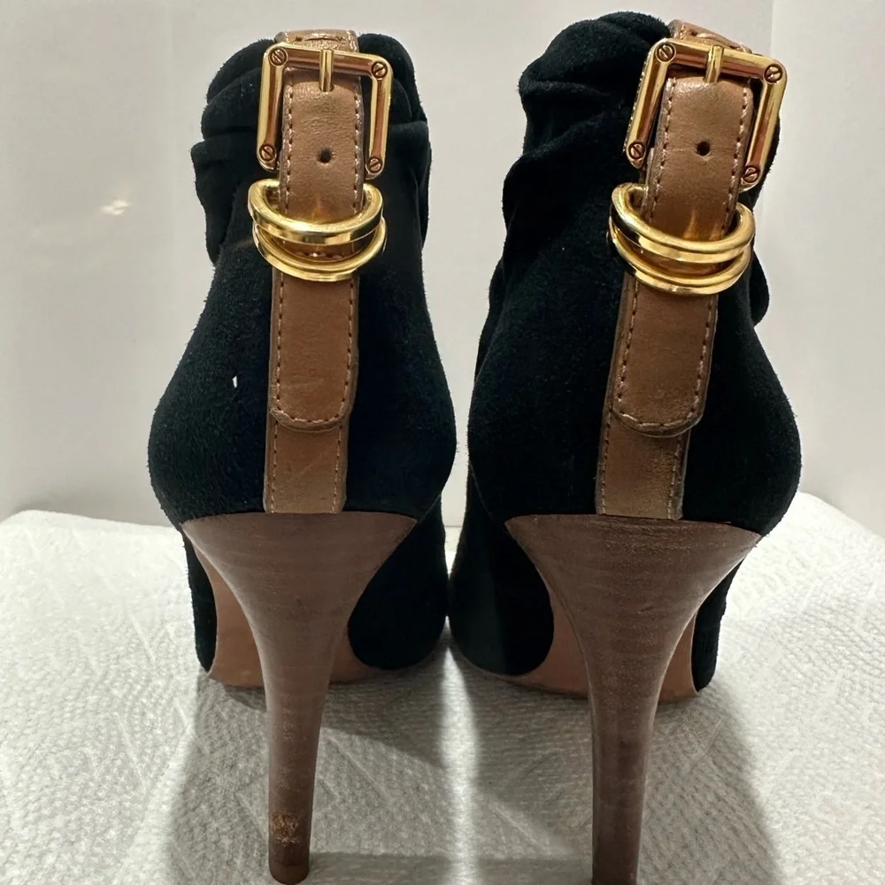 Tory Burch black suede booties size 7.5